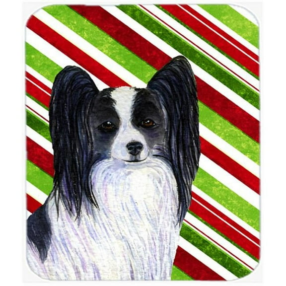 Carolines Treasures  Papillon Candy Cane Holiday Christmas Mouse Pad