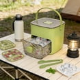 thumbnail image 2 of Compact Ice Cube Tray with Lid and Bin, Mini Press-Type Ice Maker for Freezer, Space-Saving Small Ice Bucket with Tongs for RV, Office, Mini Fridge & Water Bottles, 2 of 3