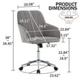 thumbnail image 2 of Adjustable Office Chair - Ergonomic Swivel Chair with Backrest & Seat, Comfortable for Long Sitting, Silver Base, 2 of 8