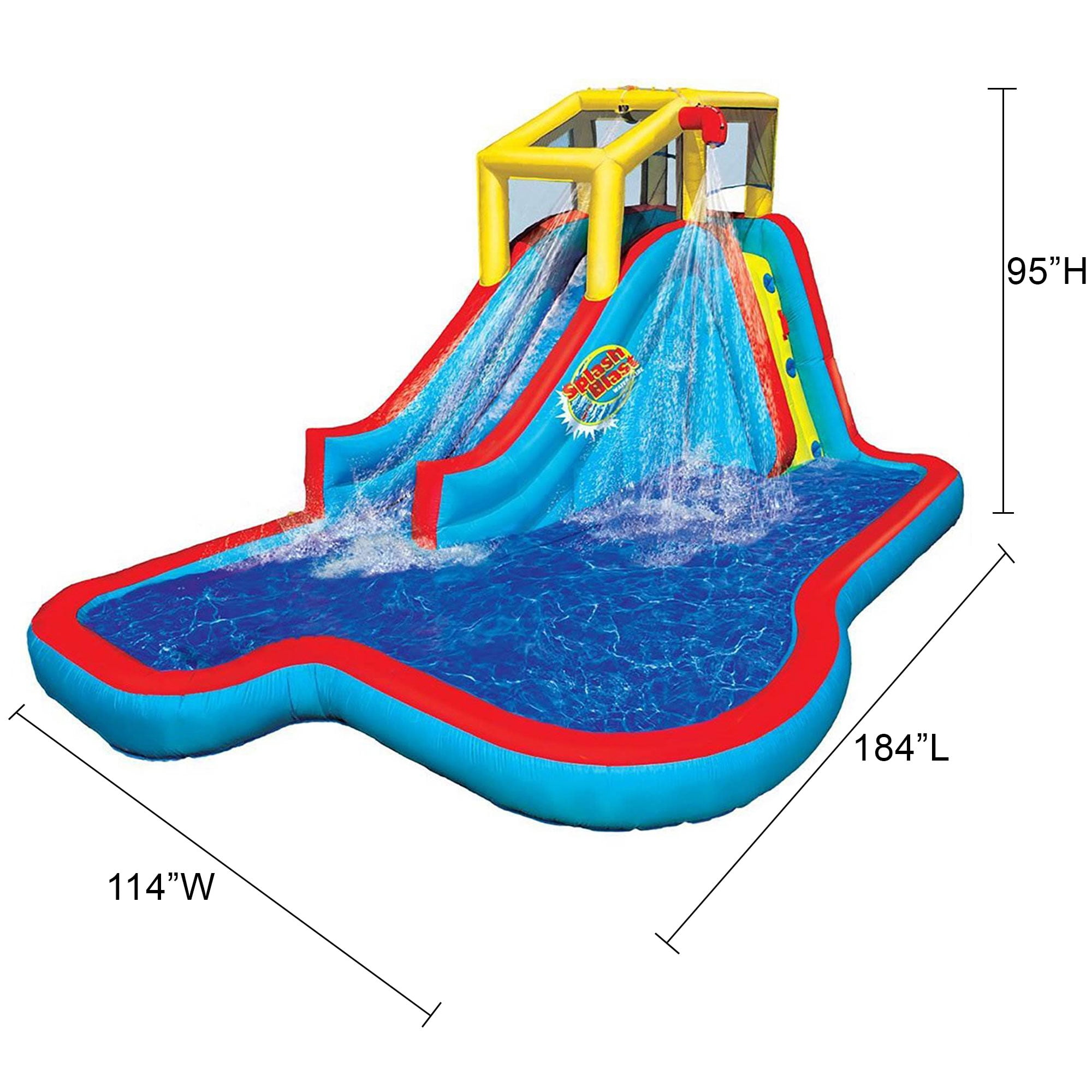 Banzai Slide N' Soak Inflatable Outdoor Kids Splash Pool Water Park