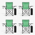 thumbnail image 1 of Sillas Plegables para Camping Pesca Playa y Exteriores de Lona Impermebale con Porta Vaso Ligera - Sillas para Exterior Ergonomica con Estructura de Acero y Funda Transportadora Set 4 Sillas, 1 of 7