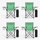thumbnail image 1 of Sillas Plegables para Camping Pesca Playa y Exteriores de Lona Impermebale con Porta Vaso Ligera - Sillas para Exterior Ergonomica con Estructura de Acero y Funda Transportadora Set 4 Sillas, 1 of 7