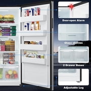 SMETA 33 inch All Refrigerator in Stainless Steel 21 Cu ft Right Door Fridge