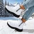thumbnail image 5 of Bnwani Boots for Women,Winter Boots,Round Toe,Water-Resistant,Non-slip,Warm,White,42(US:9), 5 of 6