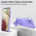 thumbnail image 4 of Phone Case for Samsung Galaxy A12/M12 with Tempered Glass Screen Protector and Slide Camera Cover Kickstand Stand Slim Protective Hard Cell Accessories A 12 5G A-12 S12 12A 4G Women Men Purple, 4 of 16