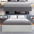 thumbnail image 3 of Queen Size Pleated Bed Skirt, Bed Frame and Box Spring Cover - 16 Inch Tailored Drop Dust Ruffle Bedskirt, Wrinkle Free and Fade Resistance, Easy to Stall - Light Gray, 3 of 6