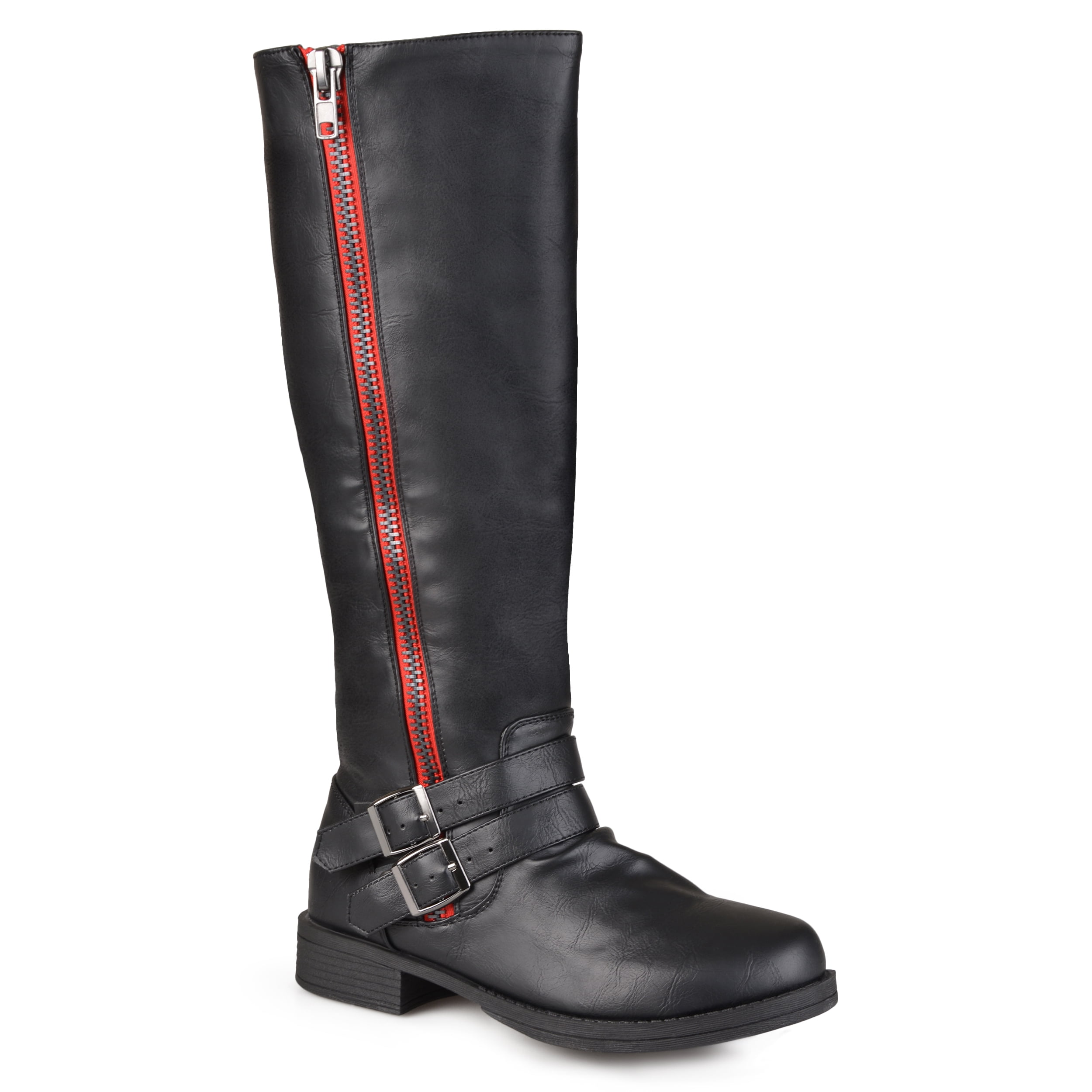 wide calf zip up boots