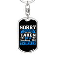 thumbnail image 5 of Girl Taken By A Trucker Swivel Keychain Dog Tag Stainless Steel or 18k Gold, 5 of 10