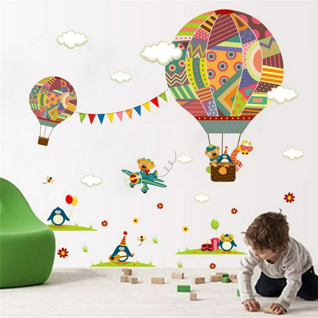 Vinil Decorativo Infantil Globo Aerostático Recamara Cuarto Dara Baby Syene VinDe060