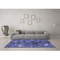 thumbnail image 3 of Ahgly Company Indoor Rectangle Abstract Blue Modern Area Rugs, 2' x 3', 3 of 4