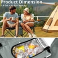 thumbnail image 3 of 2-Seat Folding Chair with Removable Sun Umbrella, Portable Camping Chair with Storage Pocket and Cup Holders, Outdoor Beach Chair for Beach, Patio, Park, Gray, 3 of 9