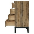 thumbnail image 6 of 17.7"W Rustic Reclaimed Solid Wood Nightstand with 4 Drawers, Farmhouse End Tables Bedside Table Almost Fully Assembled, Set of 2, 6 of 9