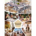 thumbnail image 5 of Boho Navy Blue Table Cloth, Vintage Southwestern Geometric Art Waterproof Tablecloth for Square Tables, Reusable Washable Fabric Table Cover for Restaurant Kitchen Dining Tables 54"x54", 5 of 6