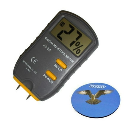 HQRP 2-pin LCD Moisture Meter for Detection / Location Hidden leaks in Wood, Drywall, Plaster, Carpet, Concrete, Ceiling + HQRP