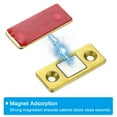 thumbnail image 4 of Uxcell Cabinet Magnetic Catch, Adhesive Cabinet Door Magnetic Catch for Kitchen Drawer Door, Gold Tone 2 Pack, 4 of 7
