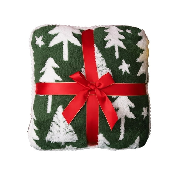 Christmas Gift Box Plush Pillow – 18in Soft Holiday Throw Pillow with Bow for Couch, Bed or Gift – Red and Green Festive Cushion Toy for Kids and Adults