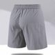 thumbnail image 4 of Mens Trabajo Pantalones Cortos de Moda de Color Sólido Suelto Cómodo Movimiento Cortos de Piernas Rectas para Diario Y Casual, 4 of 5