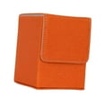 thumbnail image 4 of Cajas para mazos de cartas, caja de almacenamiento para mazos de cartas coleccionables que se adapta a más de 100 tarjetas con fundas, tarjetas de béi Naranja, 4 of 8