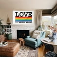 thumbnail image 4 of Bayyon LGBT Flag，Love is Never Wrong，Rainbow Flag Banner with Grommets 3x5Feet Man cave Decor, 4 of 6