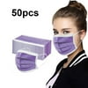 WFJCJPAF 50PC Adult Disposable Face Masks, 3-ply Non Woven Elastic Ear Loop Filter Face Mask Breathable Mask Comfortable Mouth Face Cover