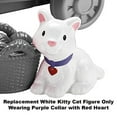 thumbnail image 5 of Replacement Part for Little People Musical Zoo Train Playset - DFN40 ~ Replacement White Kitty Cat Figure ~ Wearing Purple Collar with Red Heart, 5 of 5