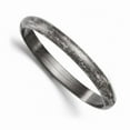 thumbnail image 1 of 8mm 925 Sterling Silver Polished Scratch finish Ruthenium plating Ruthenium Plated Flexible Cuff Stackable Bangle Bracel, 1 of 3