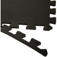 thumbnail image 3 of Stalwart EVA Foam Mat Tiles 6-Pack - 24 SQ FT of Interlocking Padding for Garage, Playroom, Gym Flooring, Exercise Mat, Baby Playmat, Black, 3 of 6