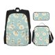 thumbnail image 1 of Disketp Floral Daisy Mochila Estampada de Gran Capacidad con Lonchera y Estuche, Set de 3 Piezas para Estudiantes, 1 of 7