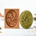 thumbnail image 3 of Carved Wooden Gingerbread Cookie Mold,3D Wooden Baking Mold Cookie Biscuit Press Stamp Molds, Cookie Cutter Set with Provance Rose Cookie Stamp ， DIY Biscuit Chocolate Stamp Mould (4PCS（A）), 3 of 13