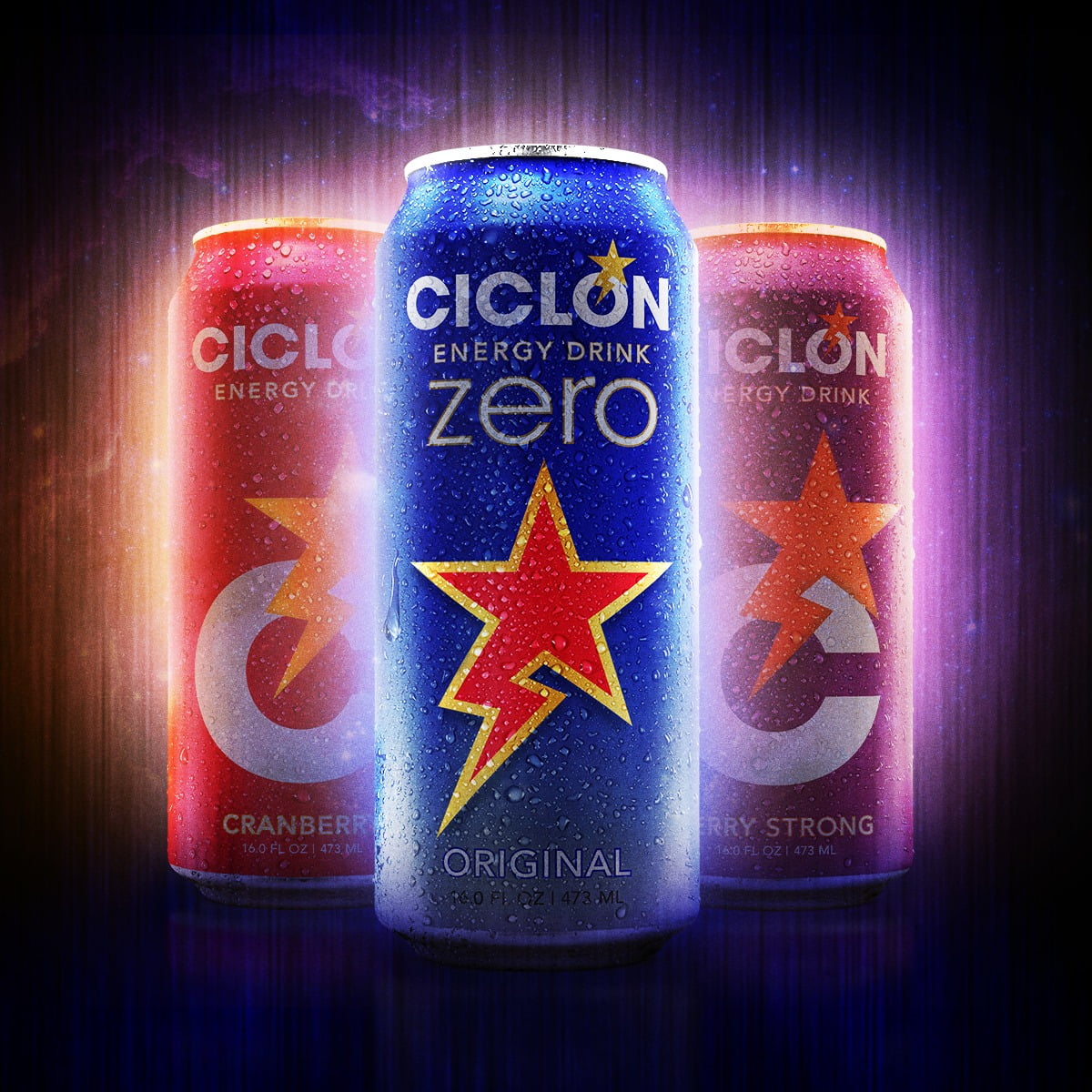 Ciclon Zero, Zero Sugar Energy Drink, 16.6 fl oz Aluminum Can