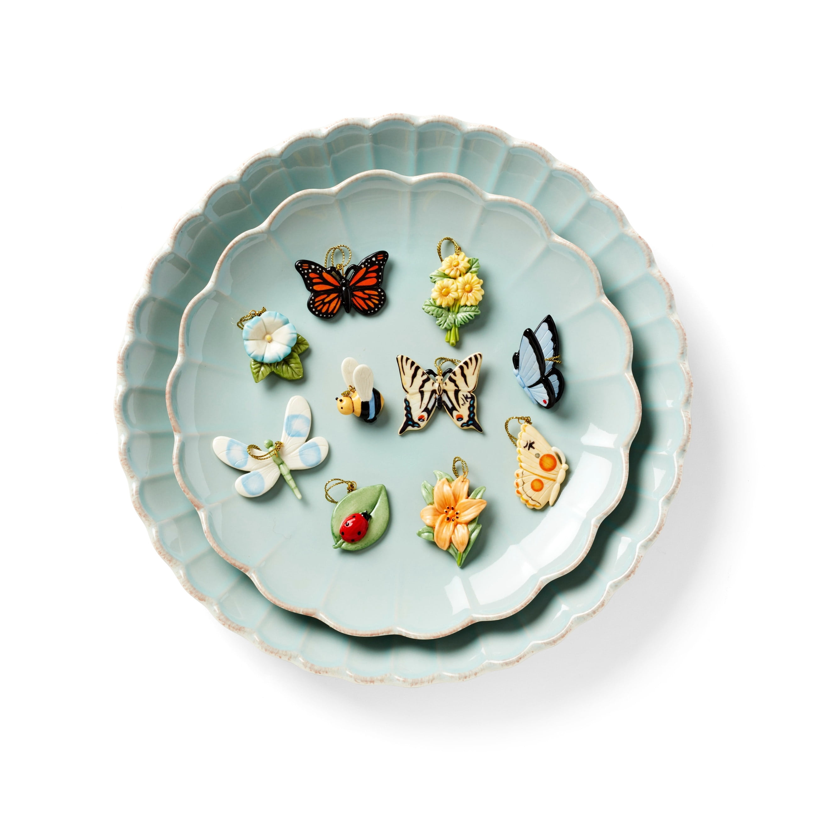 Butterfly Meadow 10-Piece Ornament Set