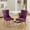 Purple + Velvet + Foam-7, variant on 37.5"H Gray Velvet Dining Chairs (Set of 2 – Wing Back Tufted+Chrome Legs, Nailhead Trim, Solid Rubberwood, American Design)