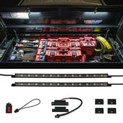 LEDGlow 2pc LED Truck Tool Box Lighting Light Kit w Auto On/Off Switch