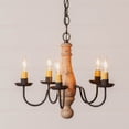 thumbnail image 2 of Irvins Country Tinware Bed and Breakfast Chandelier in Hartford Black with Red Stripe, 2 of 3