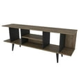 thumbnail image 5 of Akya 63" Modern Wood TV Stand for 65+ inch TV with Solid Wood Legs Walnut & Black, 5 of 5