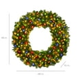 thumbnail image 2 of Best Choice Products 48in Artificial Pre-Lit Fir Christmas Wreath Decoration w/ 250 Multicolor Lights, 714 Tips, 2 of 7