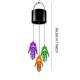thumbnail image 3 of Halloween Solar Wind Chime Lights, Hanging Ghost Pumpkin Skull Decorative Lantern, Outdoor Garden Yard Porch Holiday Display, Haunted House Fall Festival Seasonal Decorative Lighting, 3 of 7