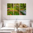 thumbnail image 2 of Elephant Stock Spring Tulip Flowers Wall Art - Horizontal Multi Panel Canvas - Dining Room Wall Decor - Floral And Botanical Multi Panel - Green And Orange Decor - 45" x 28", 2 of 4