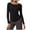 Black, variant on Jalioing Long Sleeve Yoga Tops for Women Ribbed Loose Crew Neck Workout Shirts Soft Comfy Athletic T Shirt Clothes