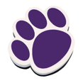 thumbnail image 1 of Magnetic Whiteboard Eraser, Purple Paw, Pack Of 6, 1 of 1