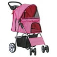 thumbnail image 6 of ZENY 4 Wheel Foldable Dog Pet Stroller - Pink, 6 of 8