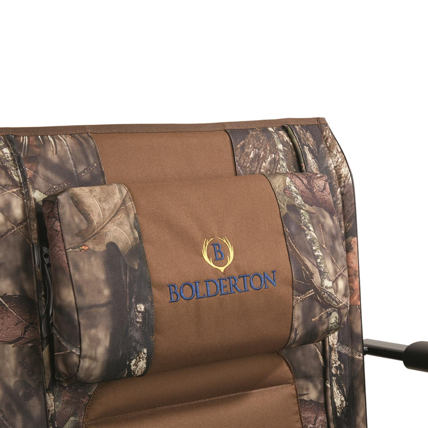 Bolderton 360 Comfort Swivel Hunting Chair with Armrests, Mossy Oak Break-Up Country Mossy Oak Country Camo
