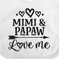 thumbnail image 4 of Inktastic Mimi and Papaw Love Me Boys or Girls Baby Bib, 4 of 4