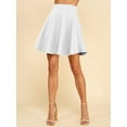 thumbnail image 3 of Made by Johnny Women's Basic Versatile Stretchy Flared Casual Midi Skater Skirt XXL WHITE, 3 of 6