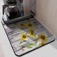 thumbnail image 2 of Washable Rubber Sunflower Cute Floral Dish Drying Mats for Kitchen Counter Home Large Coffee Bar Pad Accessories and Decor for Utensils Stemware 18''x24'', 2 of 7