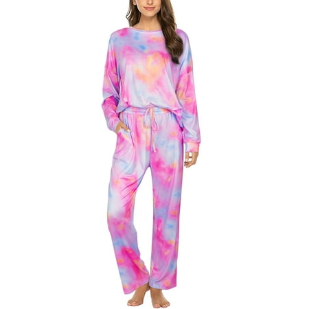 

Plus Size Pajamas Sets for Women Long Sleeve Sleepwear Soft Pjs Lounge Sets with Pockets