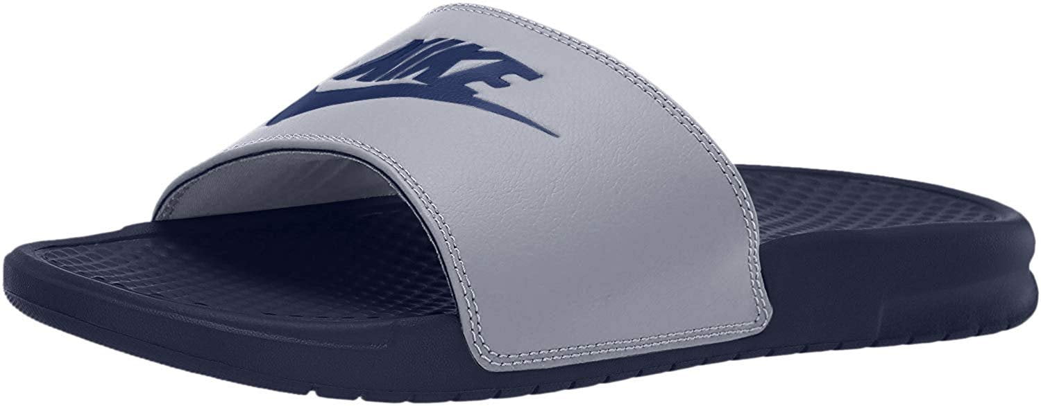 Nike Mens Benassi Just Do It Athletic Sandal Wolf Dominican