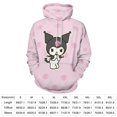 thumbnail image 4 of Kuromi And My Melody Hoodie 3D Print Pullover Hooded Long Sleeve Sweatshirts Tops Blouse with Pocket for Mens Womens, 4 of 6