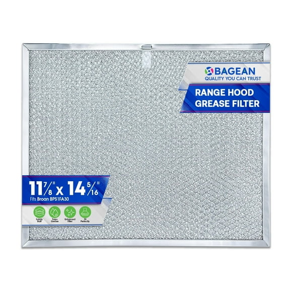 Range Hood Filter Replacement 11.8" x 14.3" for BPS1FA30 Broan Range Hood Filter - Aluminum Mesh Stove Vent Filter - Blocks and Filters Kitchen Air Grease in Oven Overhead Exhaust Fan (1-Pack)