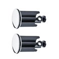 thumbnail image 2 of Tapón de fregadero universal negro de 40 mm, 2 tapones de fregadero para todos los fregaderos y bidés estándar (la altura es ajustable entre 6,6 cm y 8,6 cm), 2 of 5